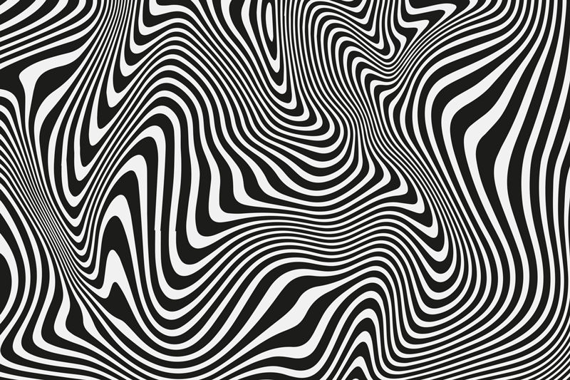 3d-effekt linjer zebra bordstabletter - Tenstickers