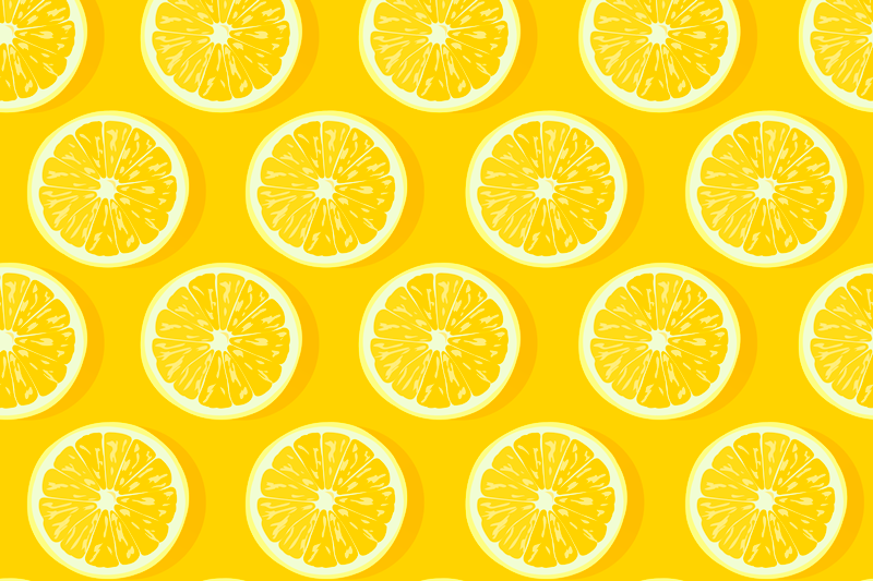 Bright lemon slices bordstabletter original - Tenstickers