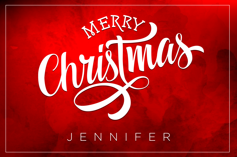 God jul text röda bordstabletter - Tenstickers