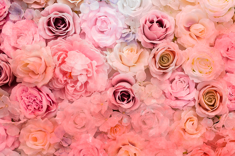 Bordstabletter med blommigt ros mönster - Tenstickers