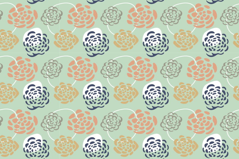 Bordstabletter original botanisk tryck konst - Tenstickers