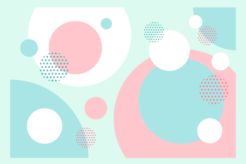 Bordstabletter modernt geometriska färgblock - Tenstickers