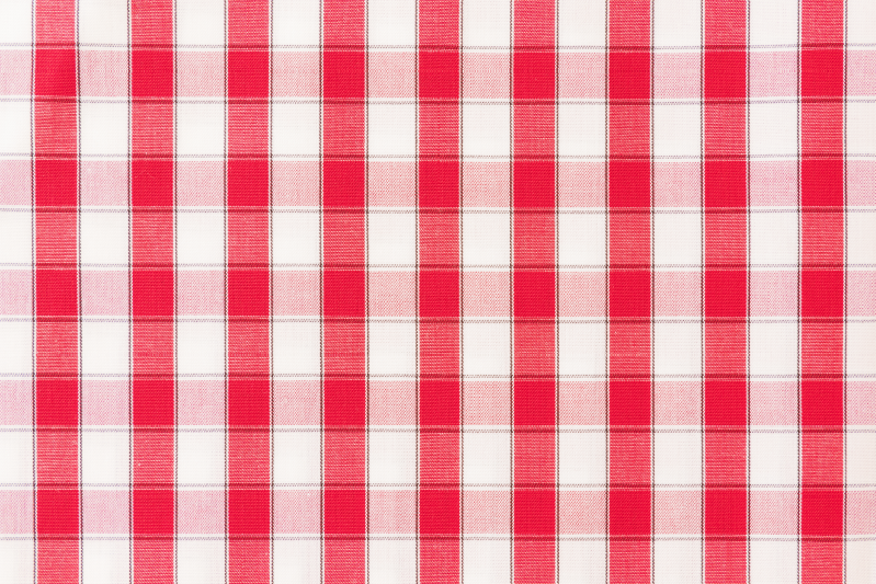 Rödrutigt mönster bordstabletter - Tenstickers