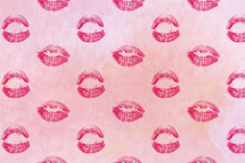 Kiss mark pattern bordstabletter original - Tenstickers