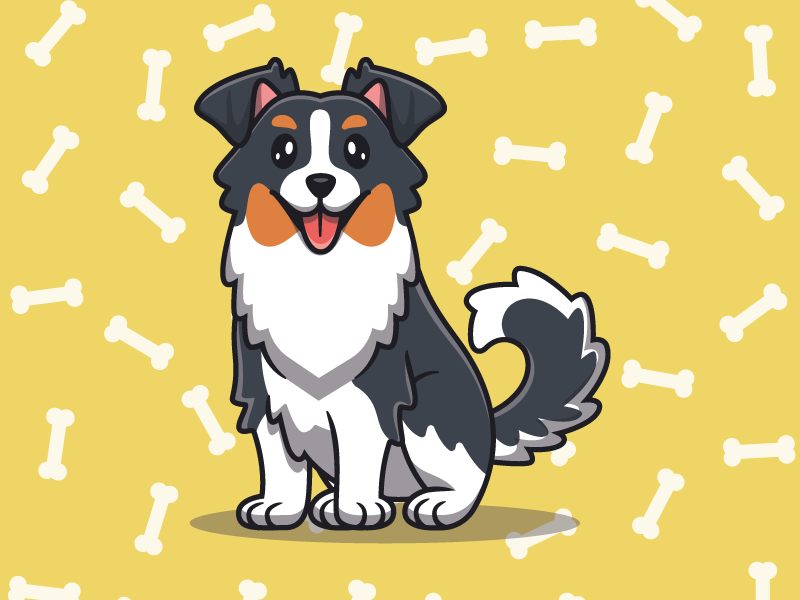 Söta djur gul bakgrund vinyl bordstabletter - Tenstickers