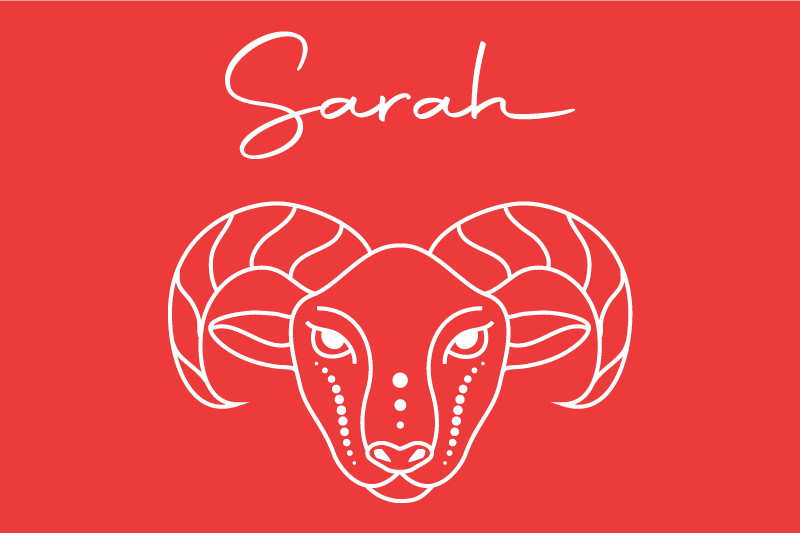 Bordstabletter med namn stiliserad ramillustration - Tenstickers