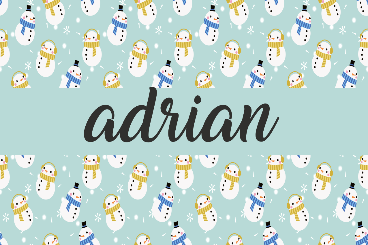 Jul bordstabletter snögubbe personlig design - Tenstickers