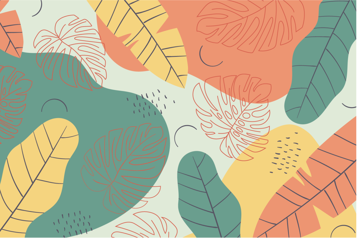 Bordstabletter original löv mönster konst - Tenstickers