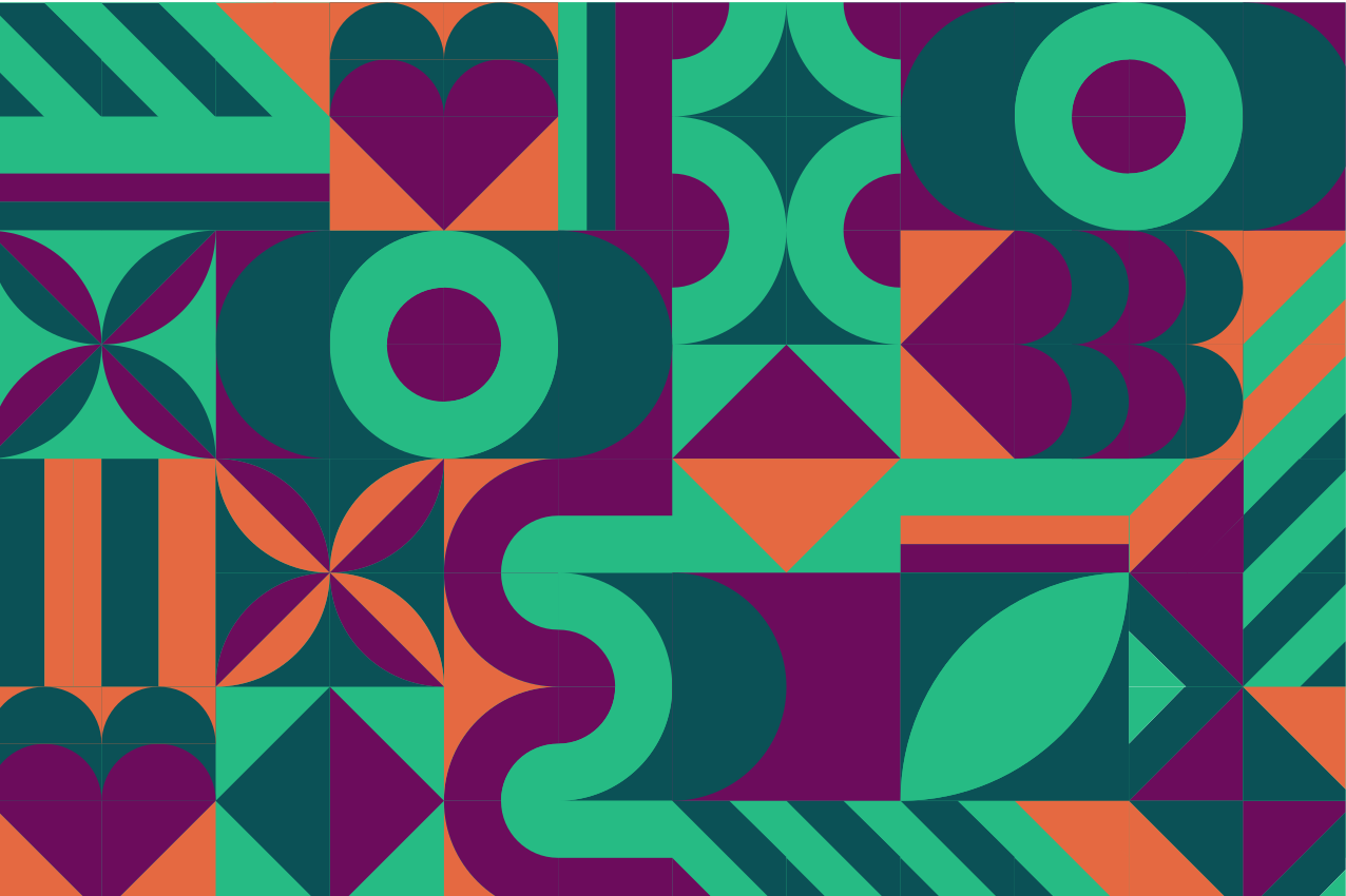 Färgade geometriska mönster moderna bordstabletter - Tenstickers