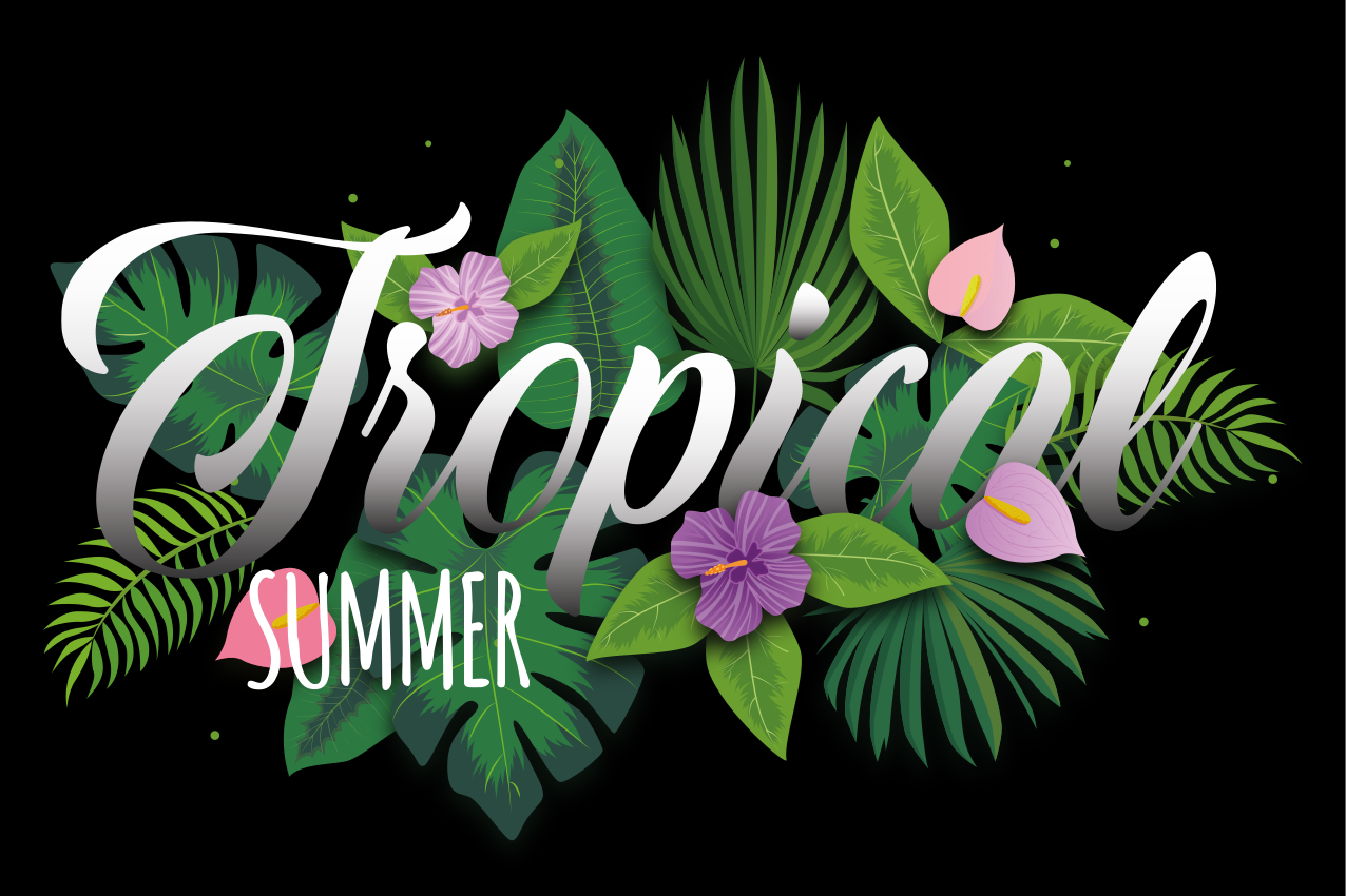 Tropisk sommarstämning bordstabletter original - Tenstickers