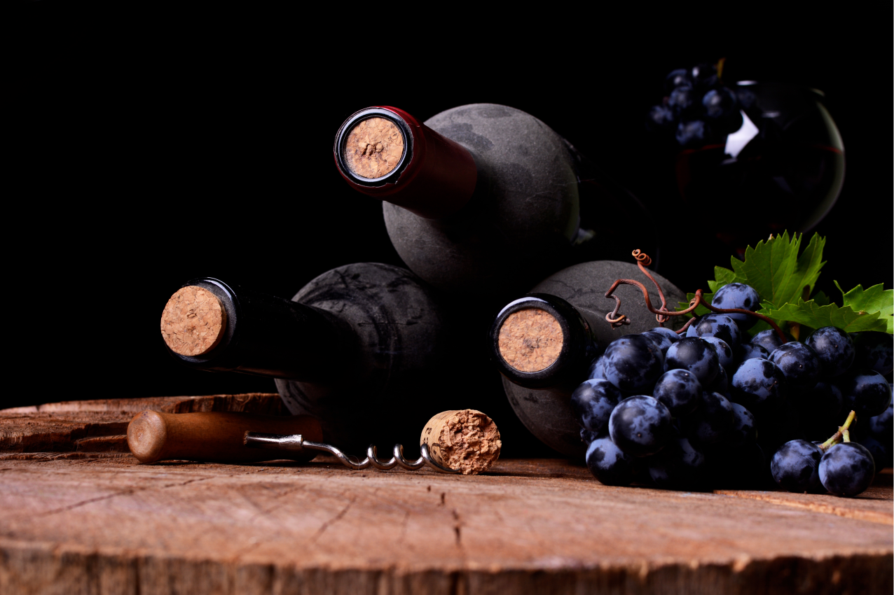 Vinflaskor eleganta bordstabletter - Tenstickers