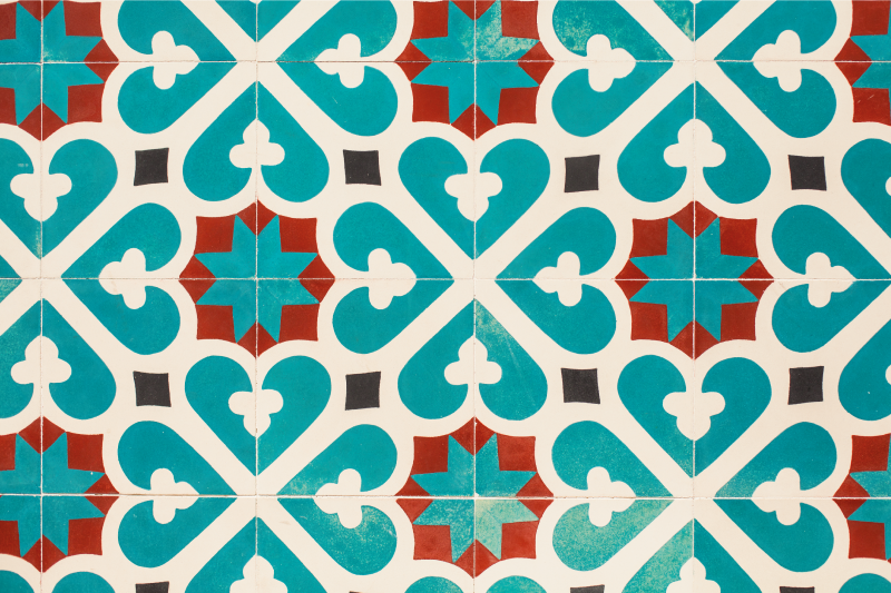 Livlig geometrisk koncept bordstabletter - Tenstickers