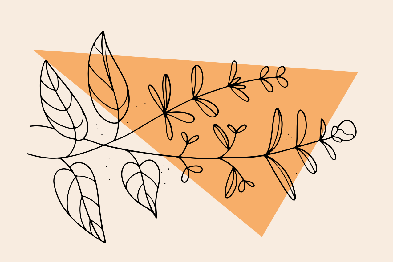 Bordstabletter original blommig abstrakt design - Tenstickers