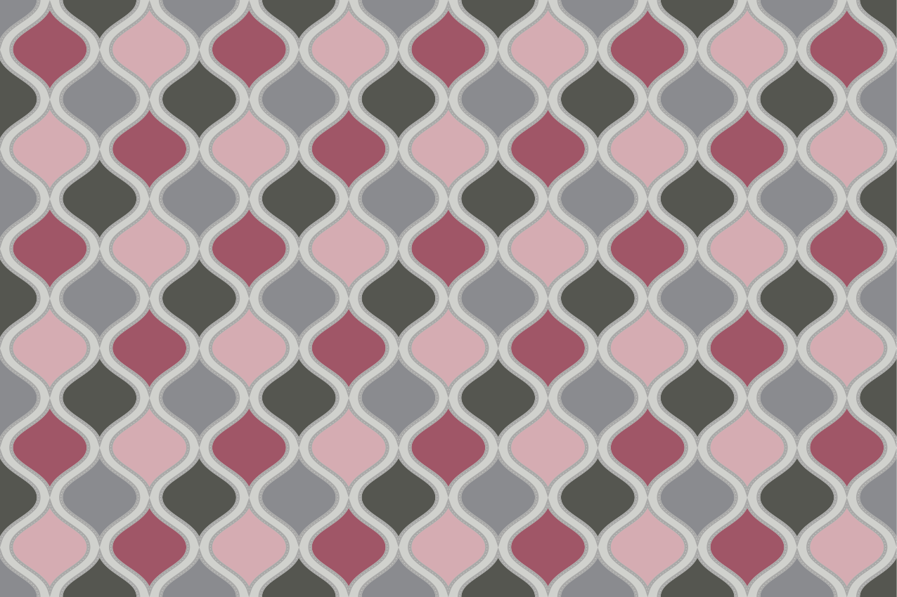 Rosa och grå mönstrade eleganta bordstabletter - Tenstickers