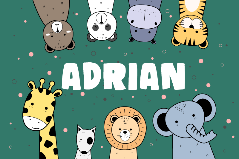 Djur karikatyrer med namn personlig bordstabletter - Tenstickers