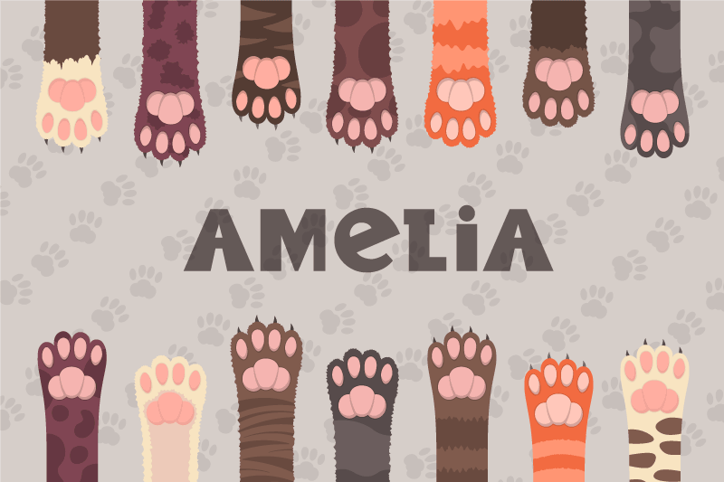 Mångfärgade katter tassar personliga bordstabletter - Tenstickers