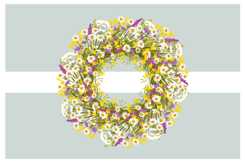 Vilda blommor eleganta bordstabletter - Tenstickers