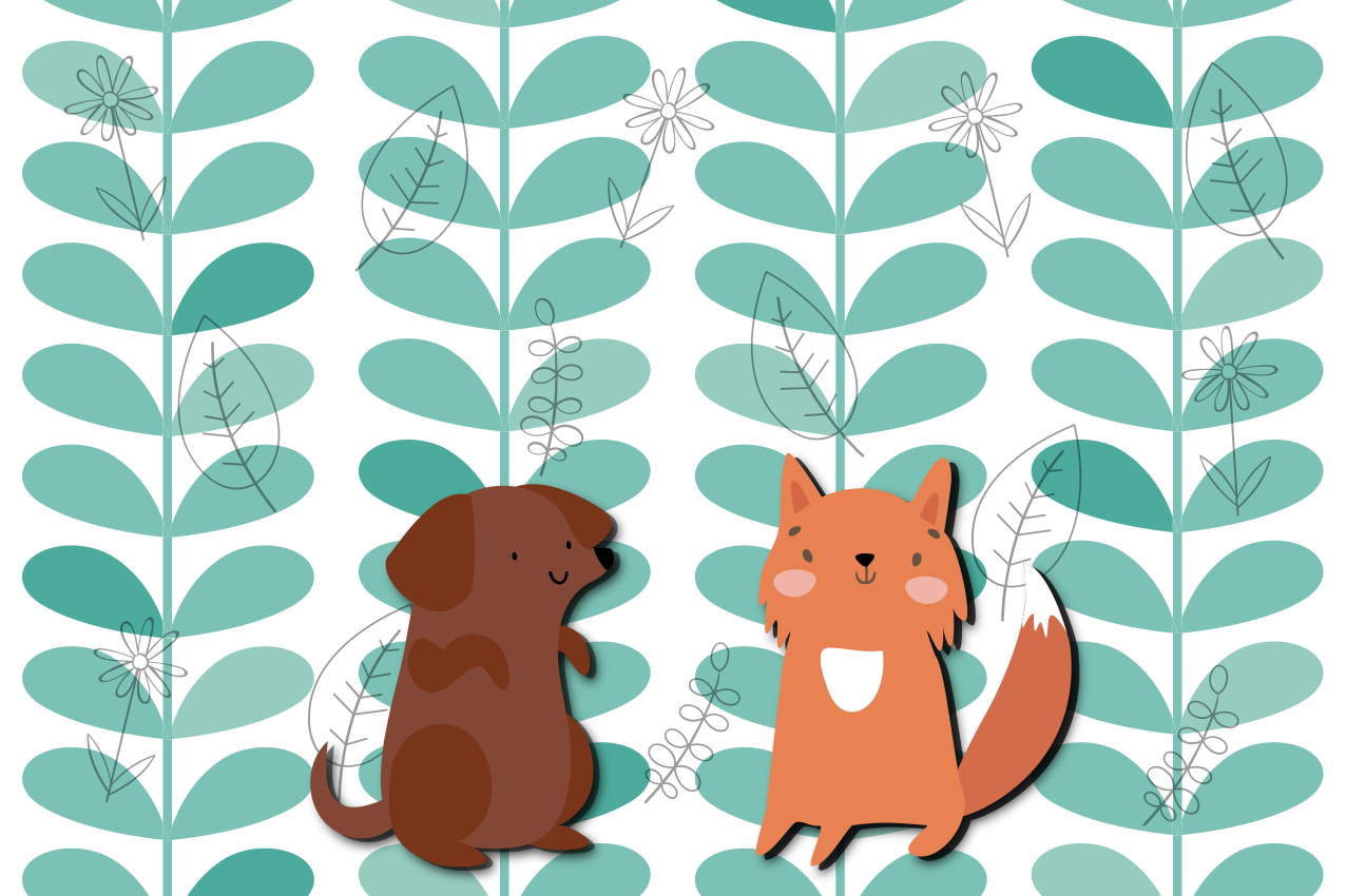 Bordstabletter barnen söta djurkompisar - Tenstickers