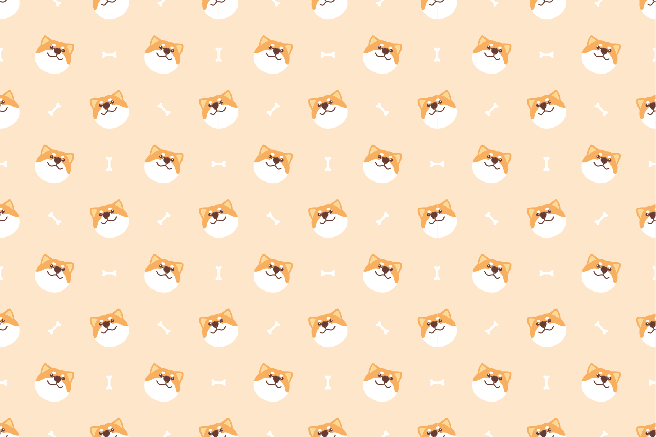 Söt hund ansikte tecknade moderna bordstabletter - Tenstickers