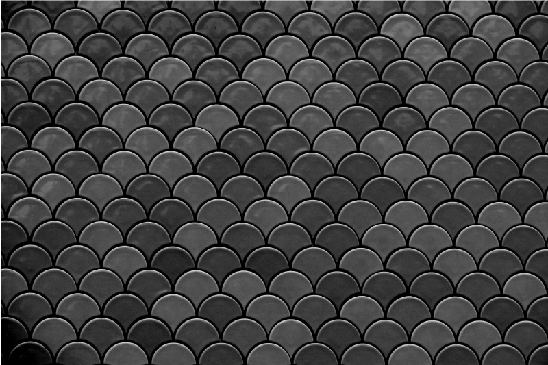 Svarta skalor texturerade bordstabletter - Tenstickers