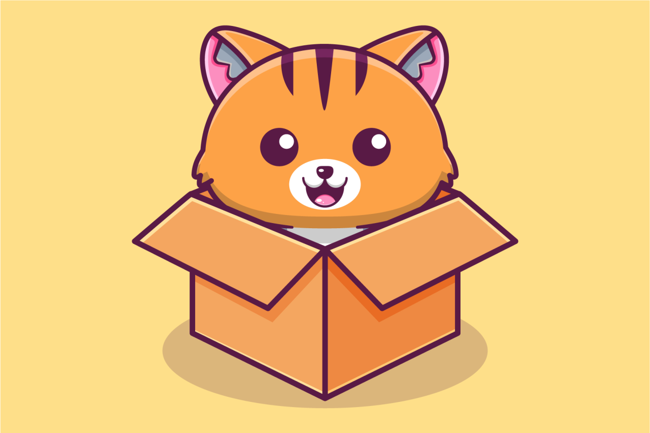 Bordstabletter barnen happy cat box - Tenstickers