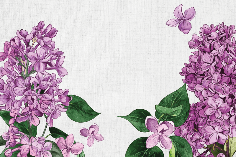 Lilac floral pattern bordstabletter original - Tenstickers