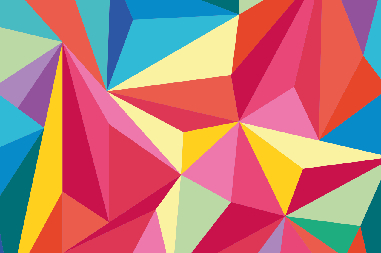 Geometrisk färgkomposition bordstabletter original - Tenstickers