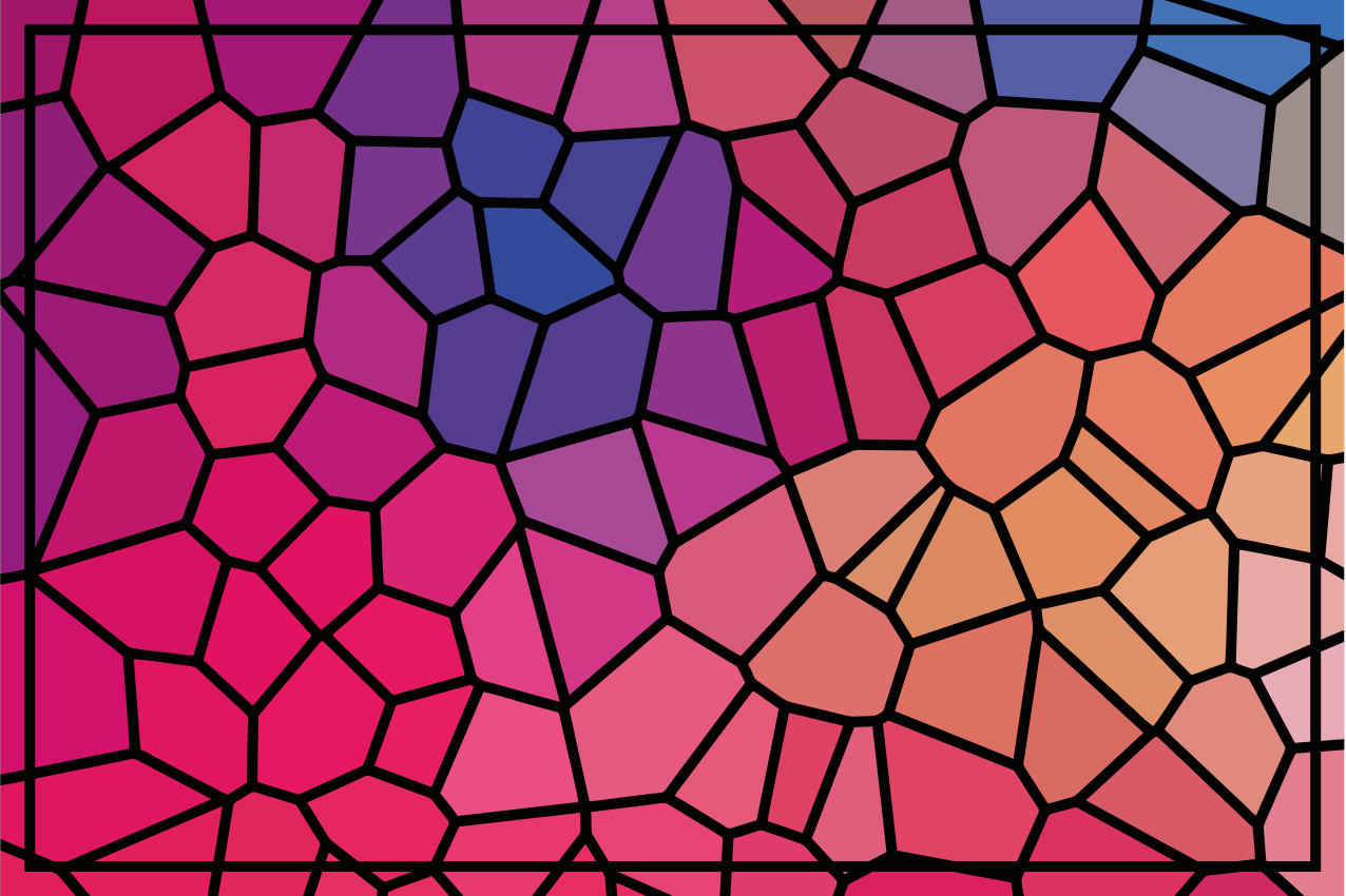 Levande färggeometriska originalplattformar - Tenstickers