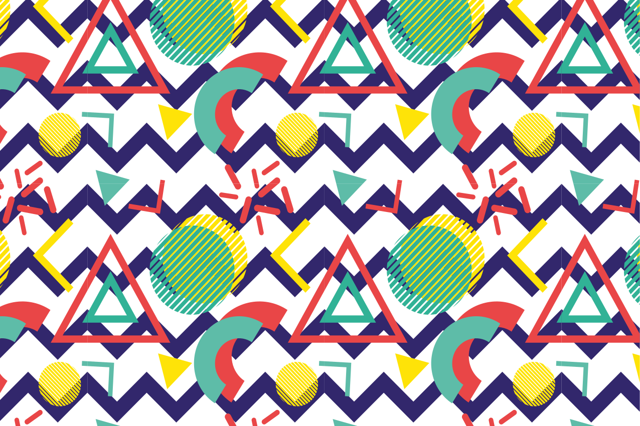 Geometri mönster design bordstabletter modernt - Tenstickers