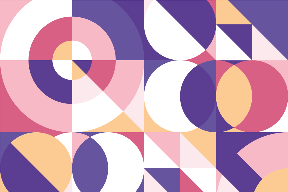 Bordstabletter modernt geometrisk färgarrangemang - Tenstickers