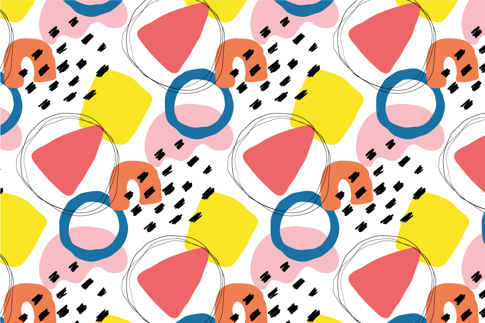 Bordstabletter modernt livliga geometriska element - Tenstickers