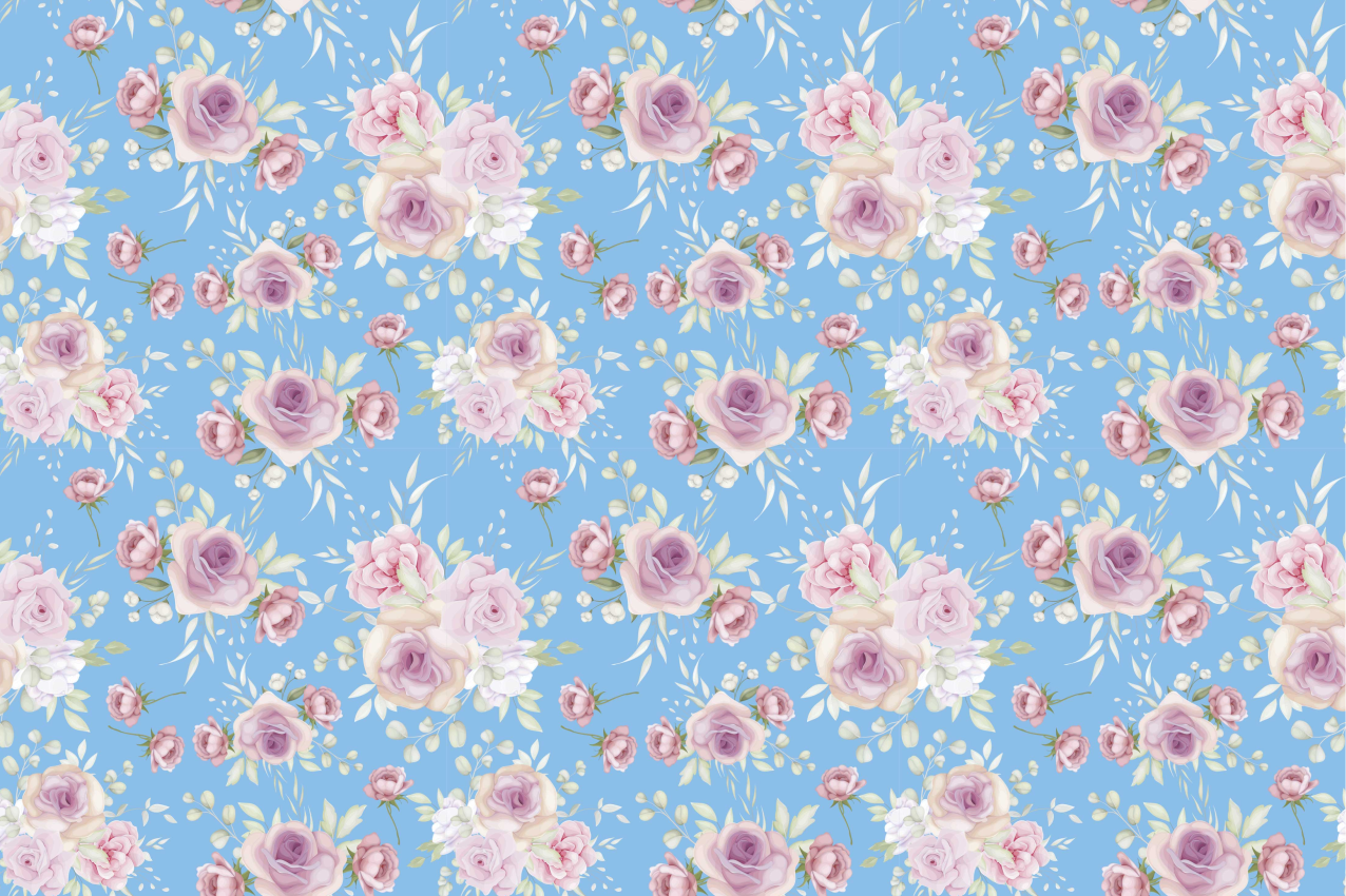 Rosor på blå bakgrund texturerade bordstabletter - Tenstickers