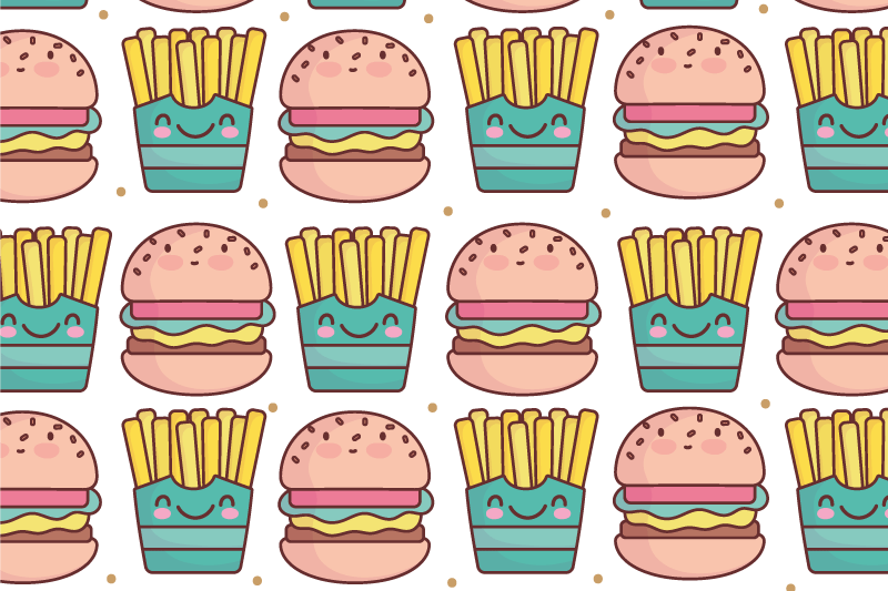 Pommes frites och hamburgare moderna maträtter - Tenstickers