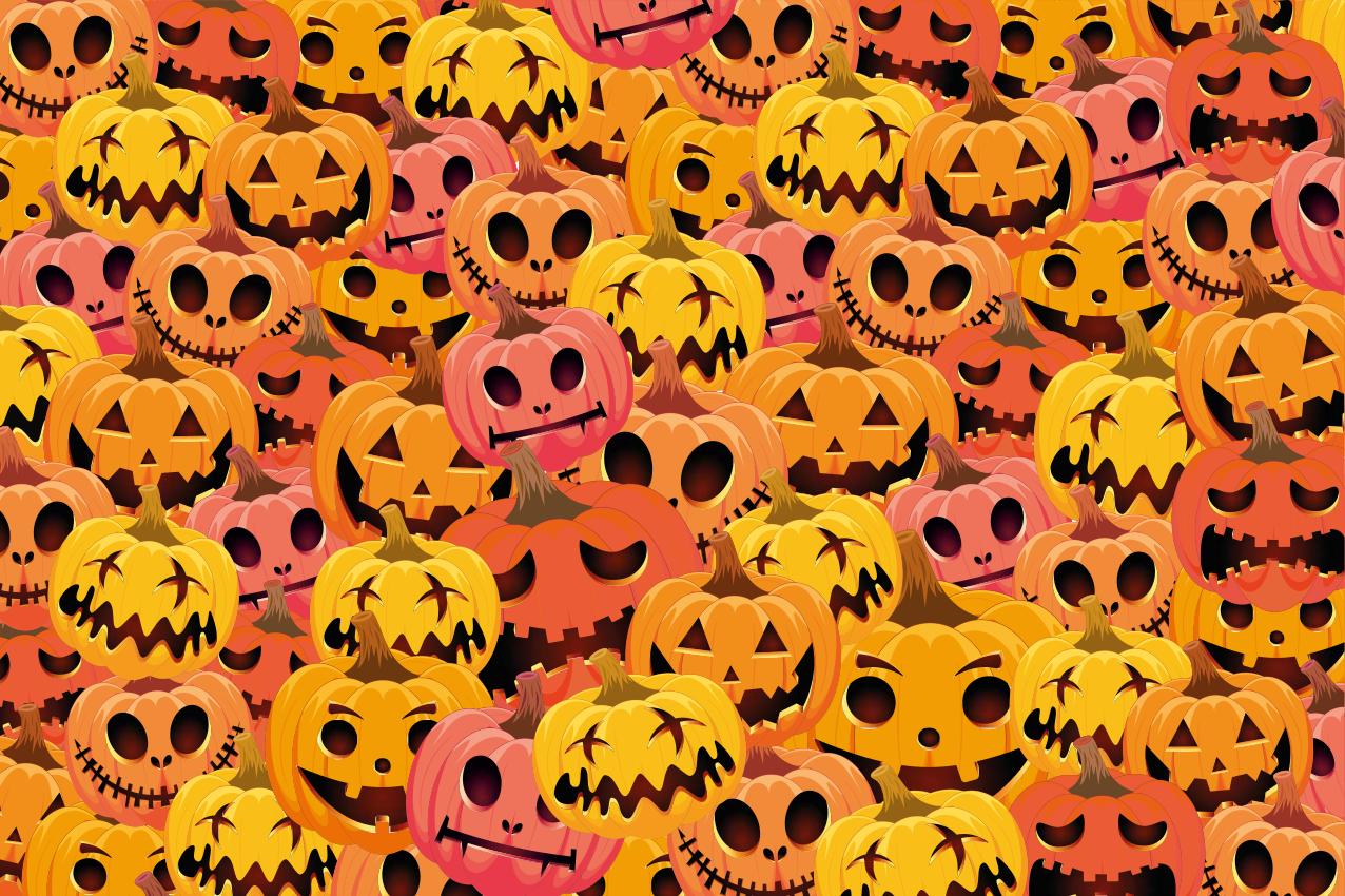 Pumpa konstsamling bordstabletter Halloween - Tenstickers