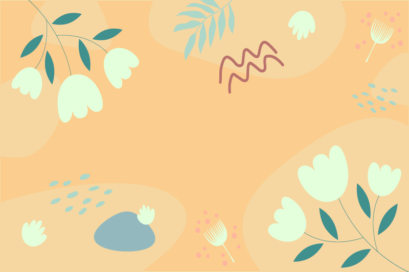 Abstract floral pattern bordstabletter original - Tenstickers