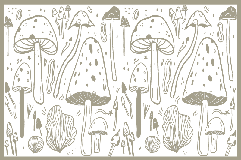 Bordstabletter original svamp natur elementer - Tenstickers