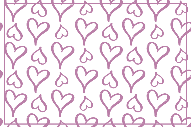 Charming heart pattern bordstabletter original - Tenstickers