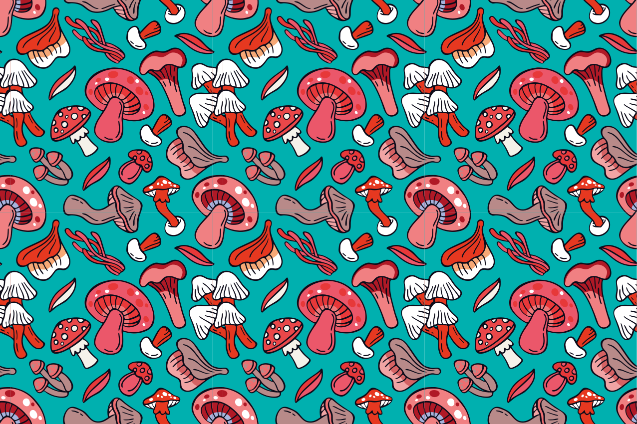 Lively mushroom concept bordstabletter original - Tenstickers