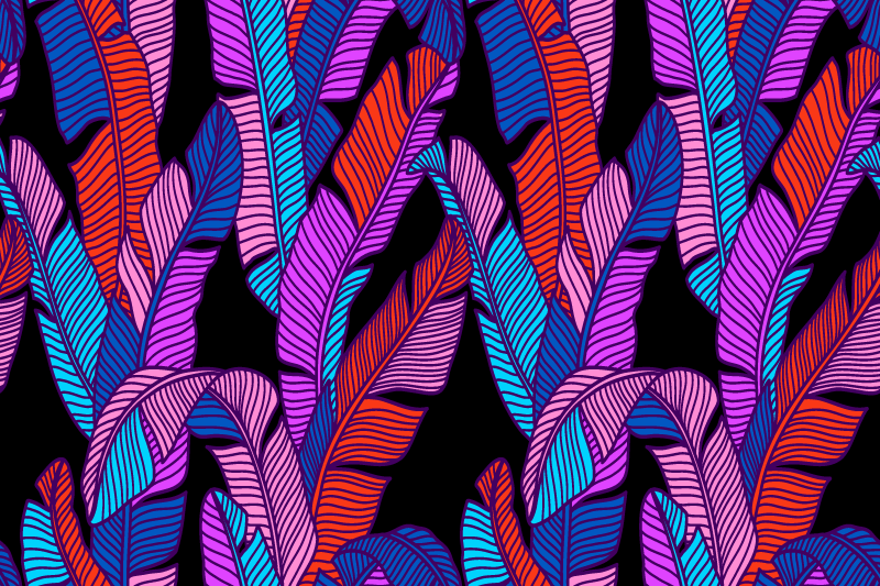 Färgglada lövmotiv bordstabletter - Tenstickers