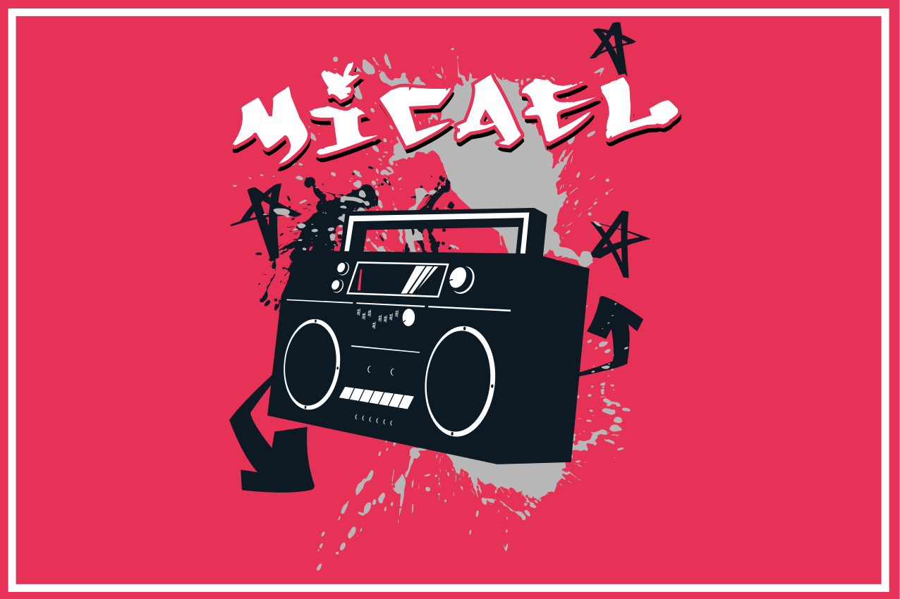 Hip hop cd-spelare graffiti bordstabletter - Tenstickers