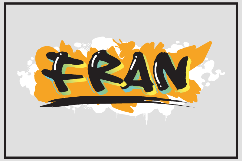 Urban stil färgglada graffiti bordstabletter - Tenstickers