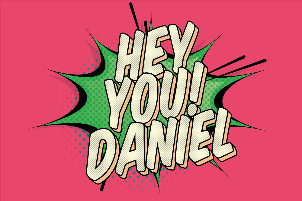 Hej du coola graffiti poster bordstabletter - Tenstickers