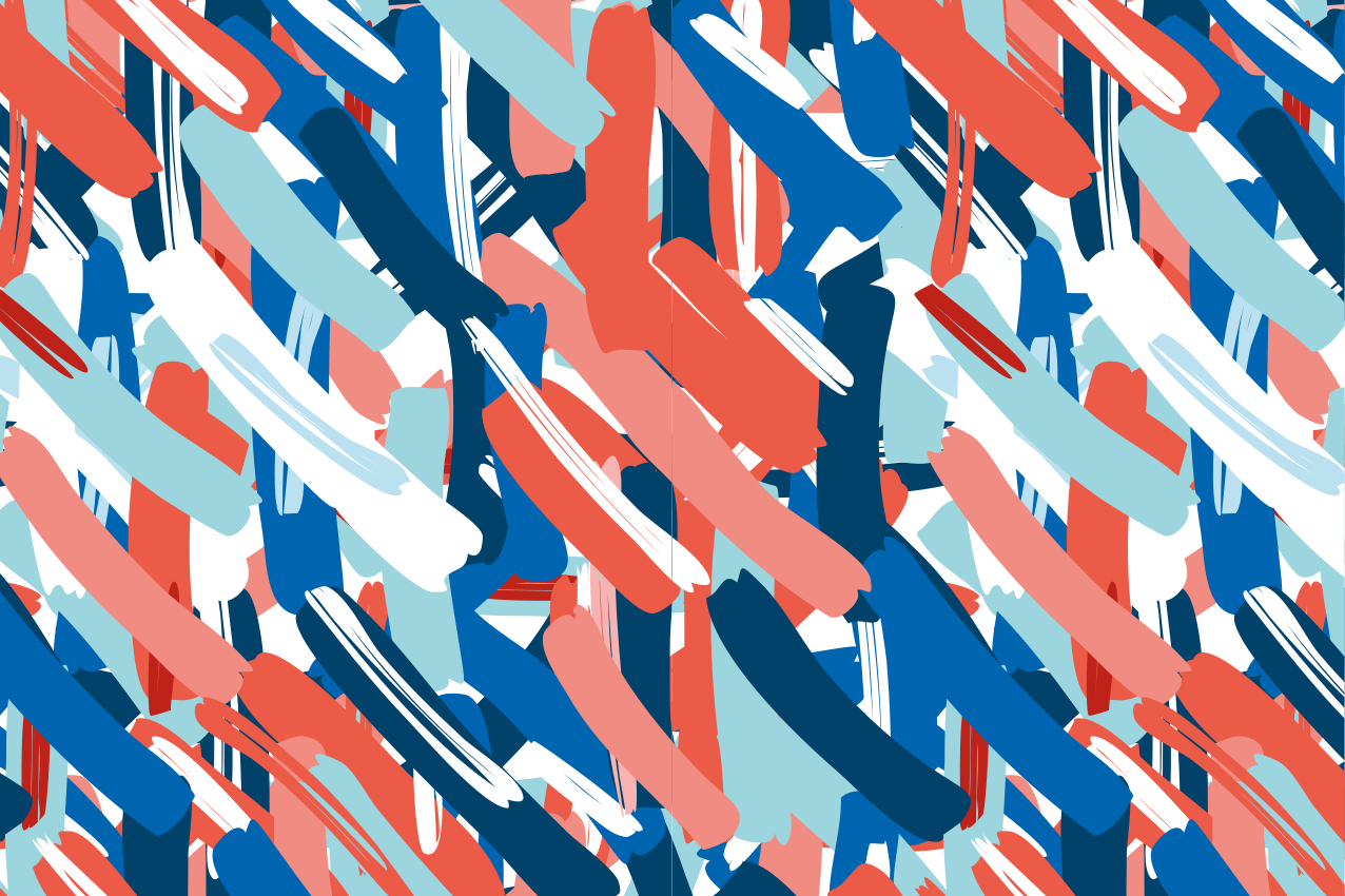 Bordstabletter modernt färgglada abstrakta ränder - Tenstickers