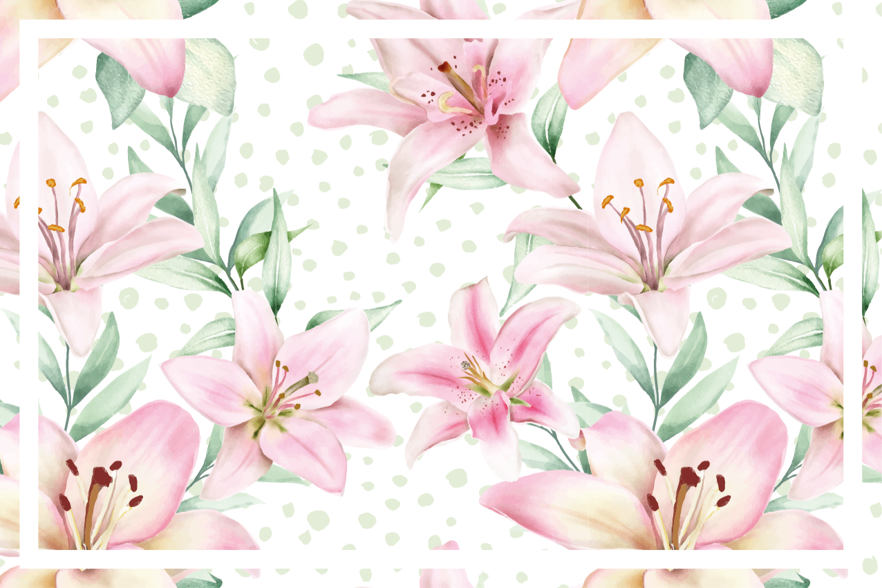 Bordstabletter original blomsterliljearrangemang - Tenstickers