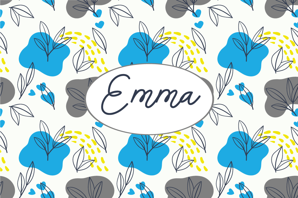 Bordstabletter med namn blomsterarrangemang - Tenstickers