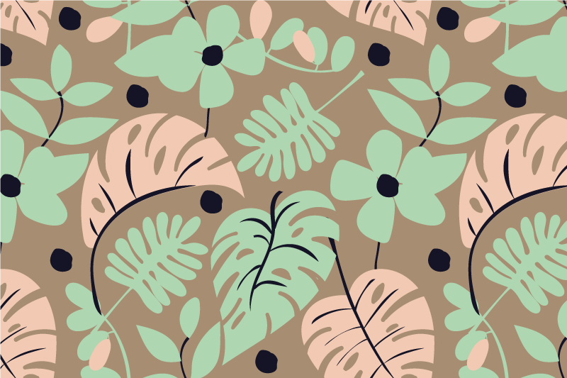 Bordstabletter modernt botaniskt mönster bakgrund - Tenstickers
