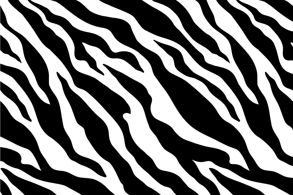 Zebra randmönster bordstabletter - Tenstickers