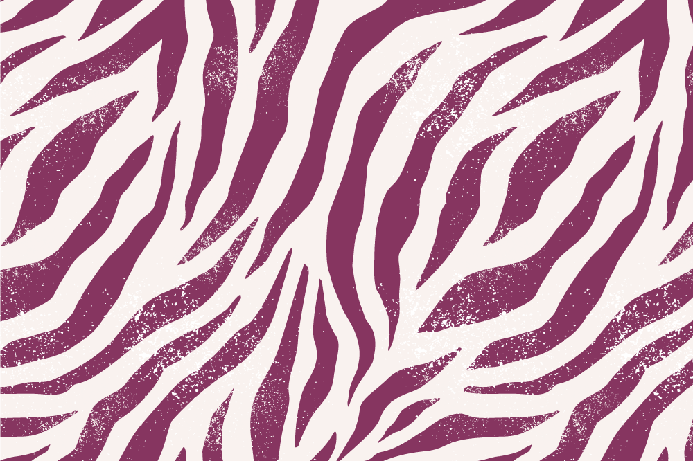 Lila och vit zebrahud original platsmatta - Tenstickers