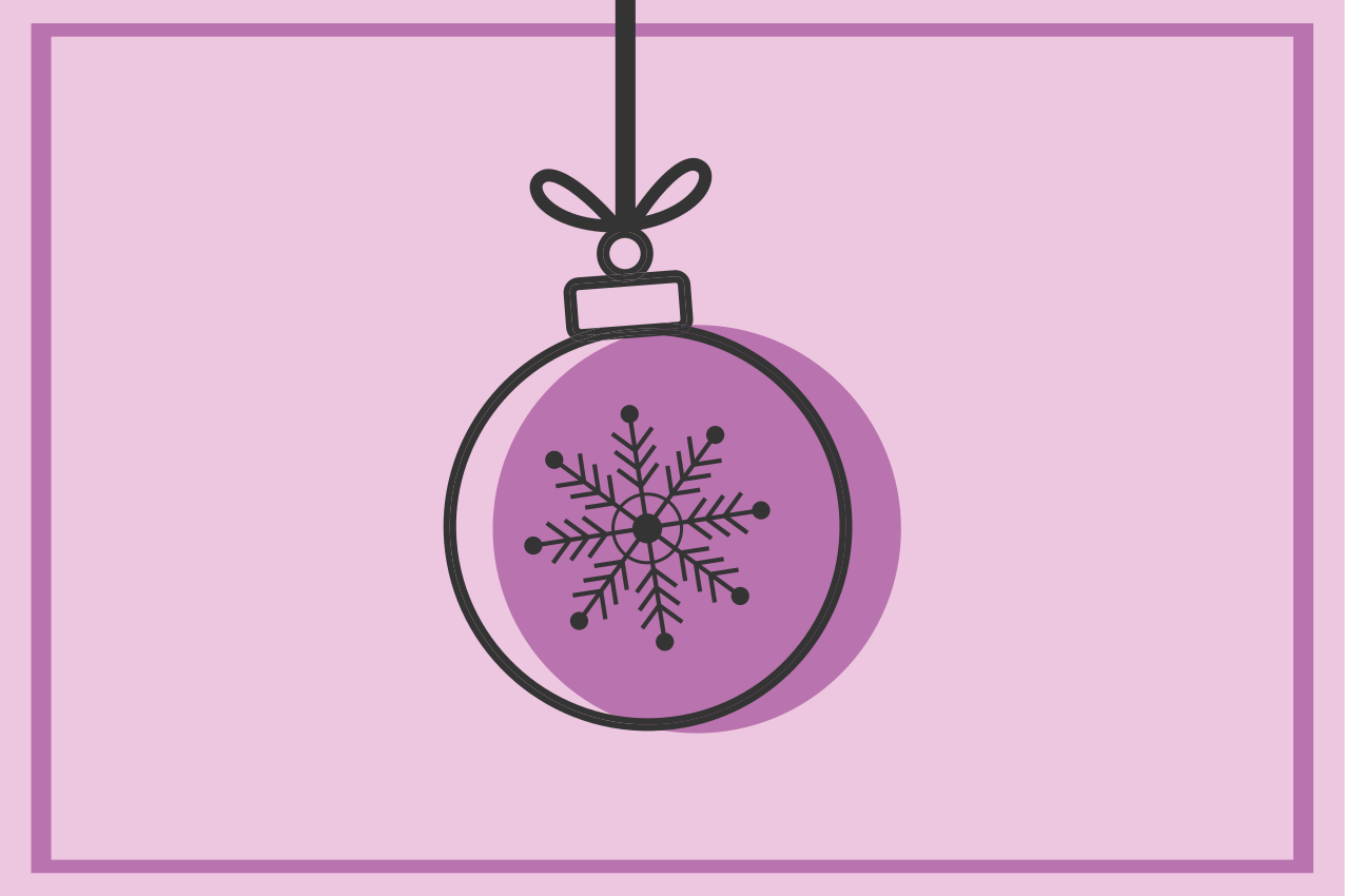 Jul bordstabletter snöflinge ornament illustration - Tenstickers