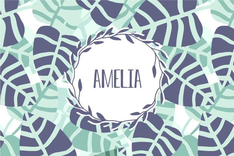 Färgglada tropiska blommor mönster bordstabletter - Tenstickers